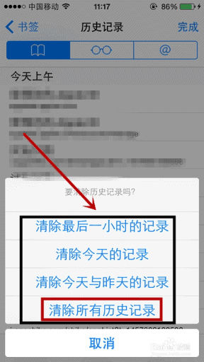 如何清除 iPhone 上的历史记录