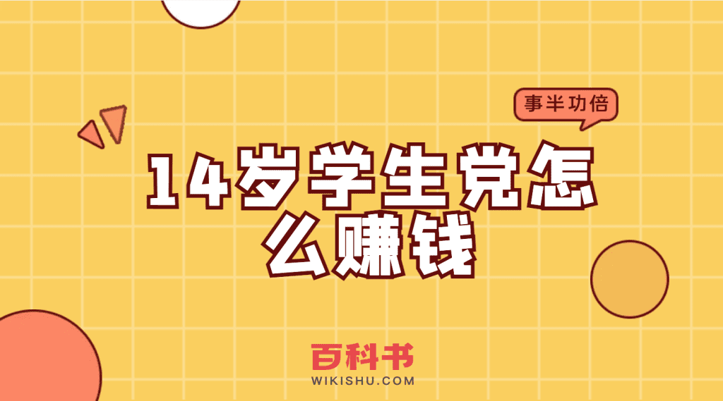 14岁学生党怎么赚钱