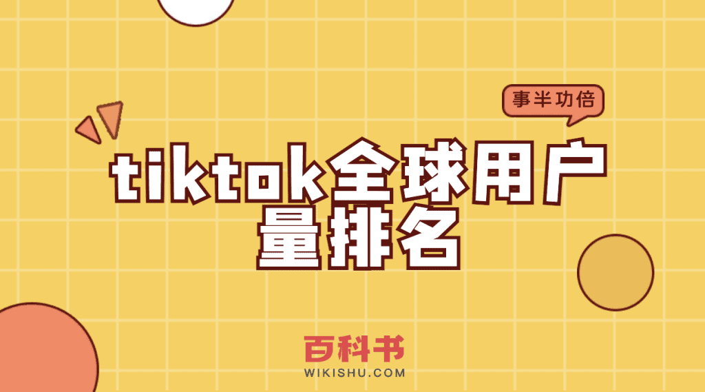 tiktok全球用户量排名